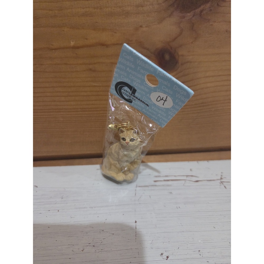 Vintage 90s conversation concepts 2" cat dollhouse keychain Cute Animal Figurine